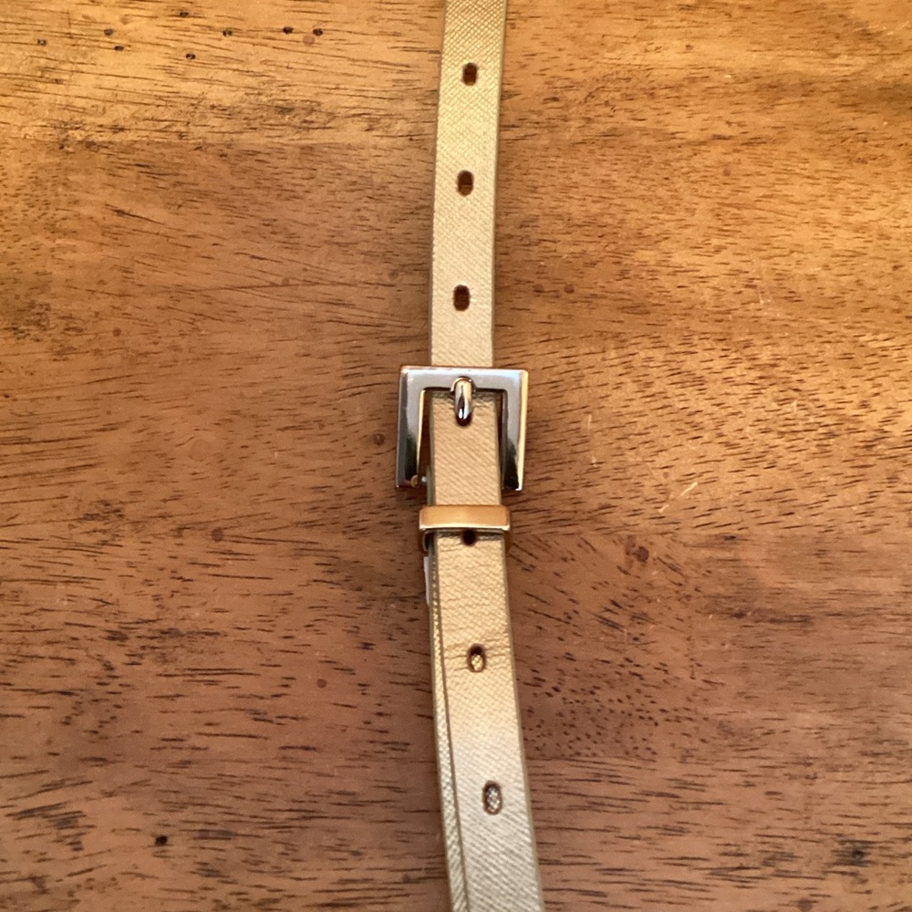 J. Crew Gold Italian Leather Belt